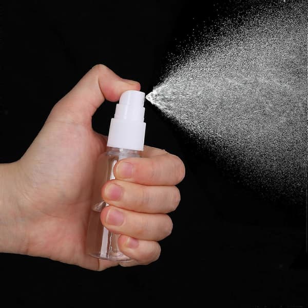 Resesprayflaskor 2-pack, klar plast (30 ml, påfyllningsbara)