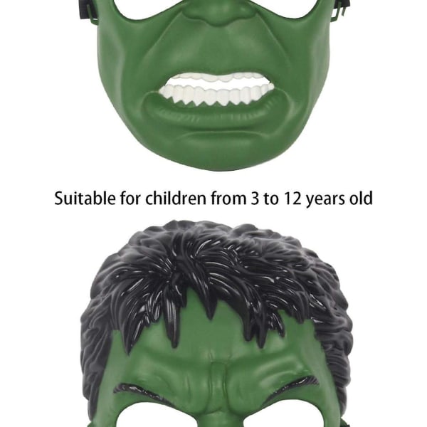Hulk-naamio Kidssupersankari-asuihin Lasten syntymäpäiväjuhlat, Hulk-lelut Lahjat Halloween-cosplay-naamiaisiin (hulk-naamio)