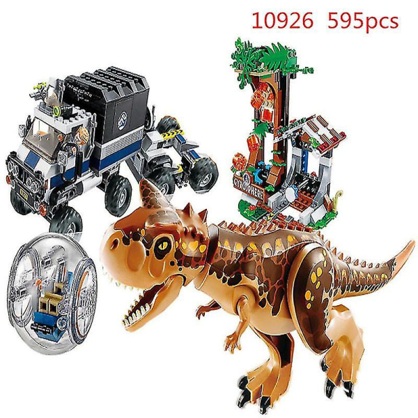 2022 Jurassic World Dinosaur Sett med 11580 10925 10924 10920 modell byggeklosser Murstein Ikke-fjernkontroll byggekloss leketøy 10926 (No box)