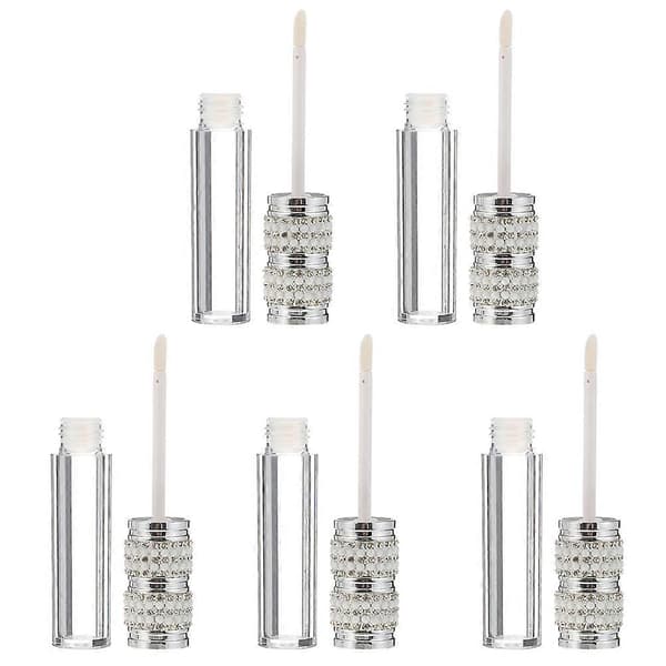 Lipglossflaske til opbevaring 5 stk. Rhinestone-udsmykning DIY læbestiftbeholder