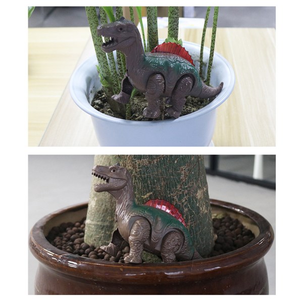Lys opp Dinosaur Elektronisk Walking Robot Roaring Interactive Dino Toy