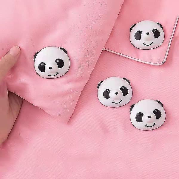 8 kpl Mini Panda -liukuestepidikettä, vuodevaatteiden pidikepidike