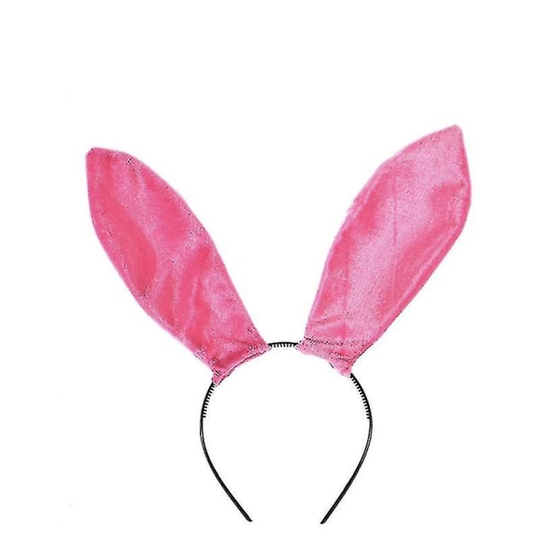 Plysj bunny ører, halloween kanin øre pannebånd Spring bunny øre, til påske Halloween jul Cosplay Party Favor ROSE RED