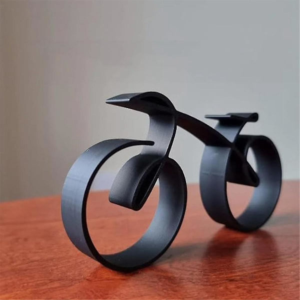 Cykelskulptur Trådindrammet stil,sort cykellinjekunstskulptur,cykelkunstindretning,til cykelelskeren til kvinder Black