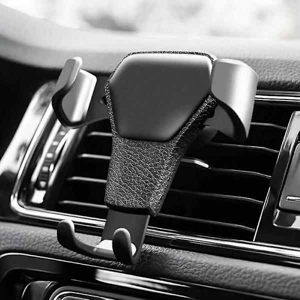 Universal Gravity Bilfäste För Mobiltelefon Hållare Bil Luftventil Clip Stand Mobiltelefon Gps Support För Iphone För Huawei 1st| universal bilfäste| Black