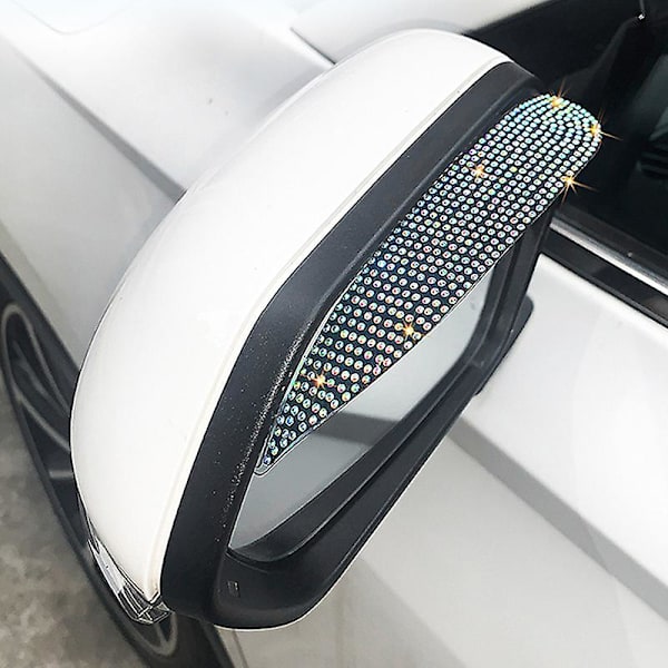 2kpl tekojalokivi auton taustapeili sateen kulmakarva vedenpitävä auton sivutaustapeili aurinkosuoja Varjostin sadesuoja Autotarvikkeet| | 1pair AB white