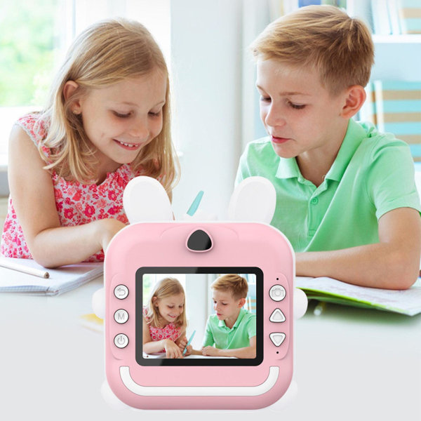 Black Friday-erbjudanden Överraskning Polaroid-digitalkamera för barn Söt tecknad minifotoutskrift Digital högupplöst utskriftskamera Pink