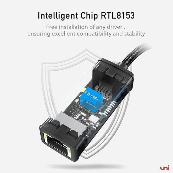 USB til Ethernet-adapter, driverfri USB 3.0 til Gigabit Ethernet LAN-netværksadapter, 100/1000 Mbps RJ45 internetadapter