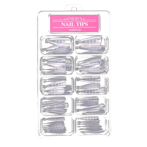 100 stk Nail Plate Nail Tip Extension Nail Nail Model Nail Beauty Accessory White