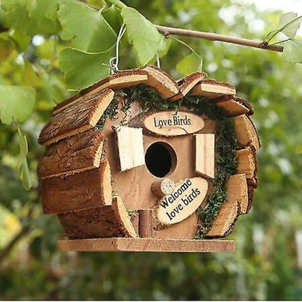 Hummingbird pesimätalo | Humming riippuva lintujen pesälaatikko, luonnollinen käsin kudottu lintutalo puutarha-ikkuna patiolle