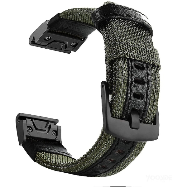 22 mm nylonstropp passer for Garmin Fenix ​​5/fenix 6 (grønn) CY A