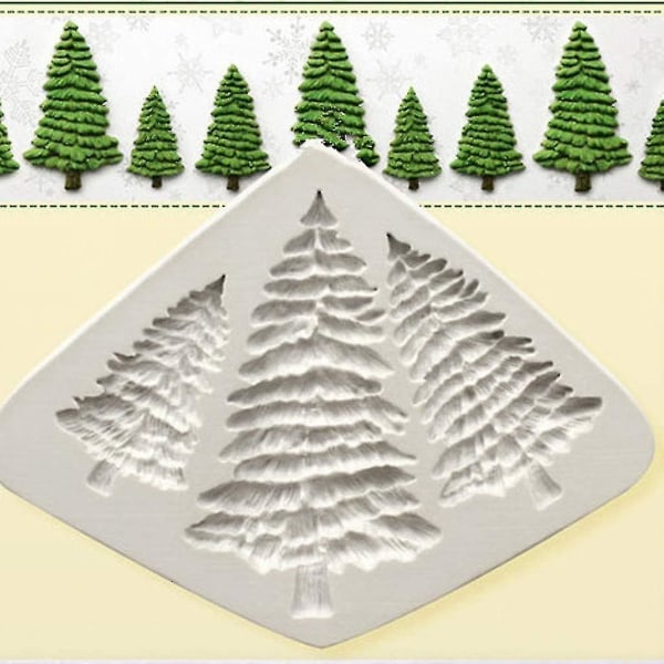 Woolkey Juletræ Form Fondant Silikone Forme Perfekt Epoxy Resin Ornamenter Tab
