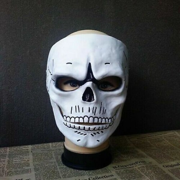 Skull Mask White Day Of The Dead Spectre James Fancy Costume Bond Accessory