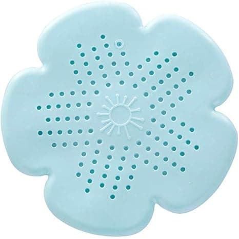 Avløpsfilter, gulvavløpsvaskplugg, blomsterformet kjøkkenavløpsfilter, baderomsdusjtilbehør hårstopper, 15,5 * 15,5 cm vasksil grønn