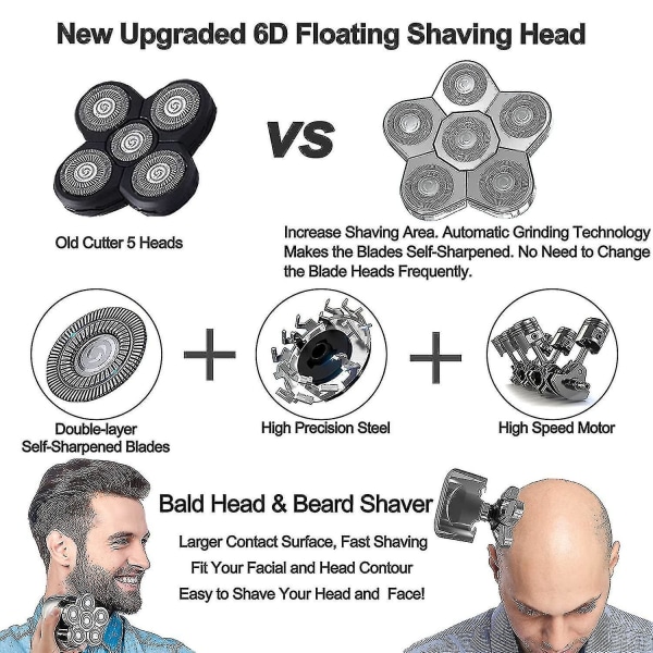 Barberhoved kompatibel med Philips S5000 S5370 S5571 S5420 S5140 S5078 - Sort