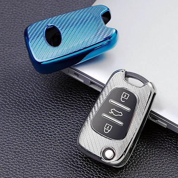 Tpu auton case Kia Sportage Rio3 Soul Optima Ceed Pro K5 K2 Pride Hyundai I20 I30 Ix20 Ix35 Elantra Accent Shell Cover| case autolle| blue