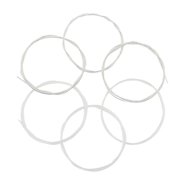 Akustiska Klassiska Gitarrsträngar Nylon Silverpläterad Kopparlegering, 6st/set (.028-.043)