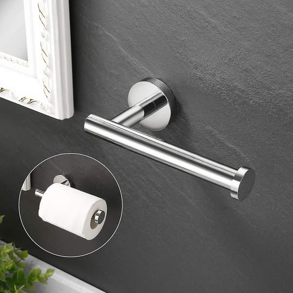 Toiletpapirholder i rustfrit stål, vævdispenser til badeværelse Silver