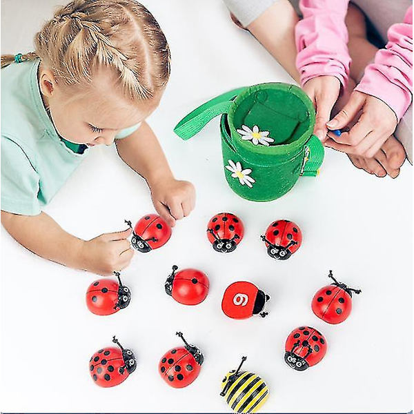 Lasten Counting Beetle Peli Puinen Enlightenment Numeromuistilelu