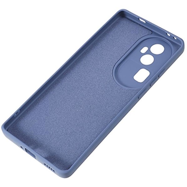 För Oppo Reno10 5G Gummerat TPU- phone case Candy Color Fiberfoder Anti- cover Lavender Grey
