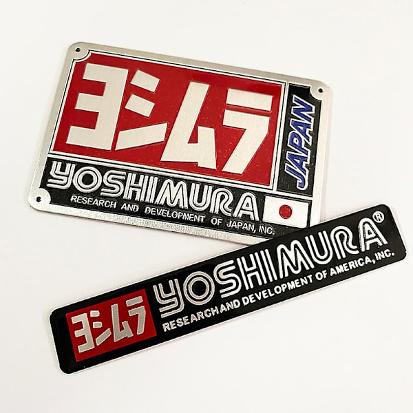 Alumiiniset moottoripyörän pakotarrat Yoshimura Honda Yamaha Suzuki Kawasaki Pakoputken äänenvaimentimen tarrat Tarvikkeet - Tarrat & amp; Tarrat 3D Sticker