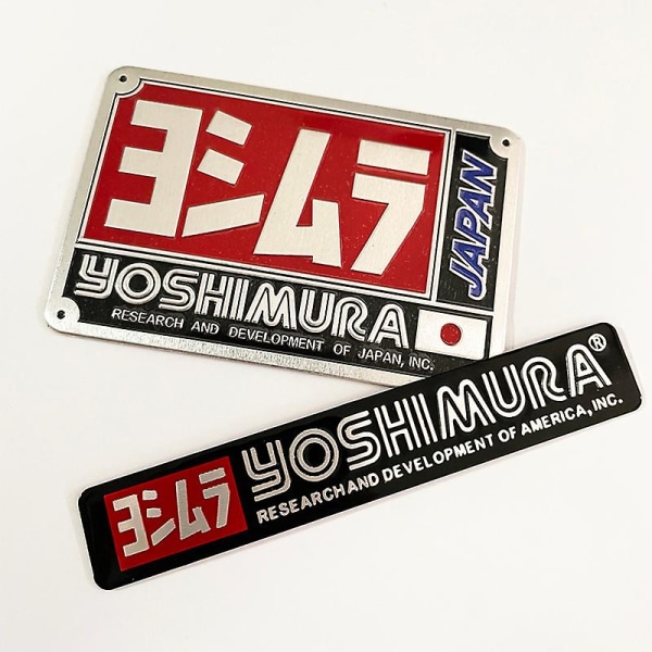 Aluminium Motorcykel Udstødningsmærkater til Yoshimura Honda Yamaha Suzuki Kawasaki Udstødningsrør Lydpotte Decals Tilbehør - Decals &amp; Klistermærker aluminum JH136