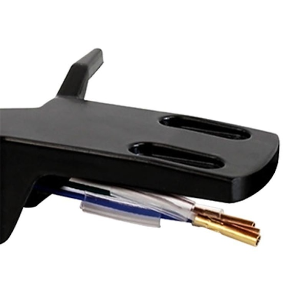 Platespiller hodeskall i aluminiumslegering hodeskall Record platespiller nål erstatning Phono Stylus-kassettstativ Black