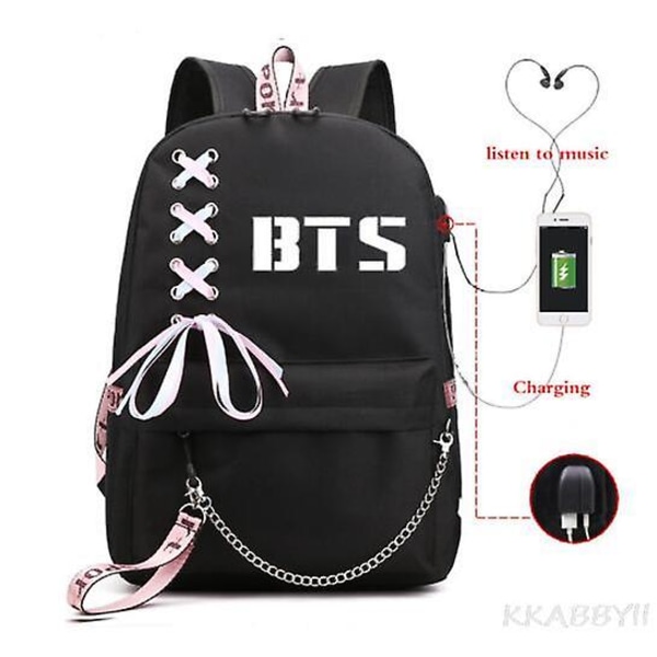 Kpop Groups Ryggsekk Usb Charge Vanntett Business Skolesekk Tenåringer Laptop Reise Dagsekk Mochila Skolesekk picture color