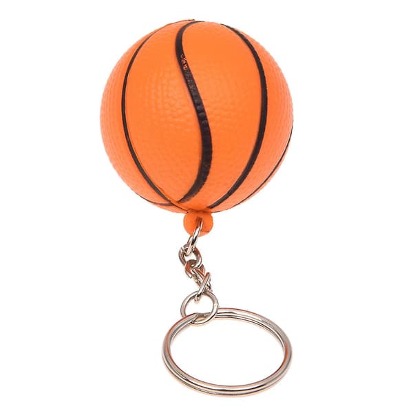 Orange Basketball Form Decor Charm Nøglering Split Nøglering