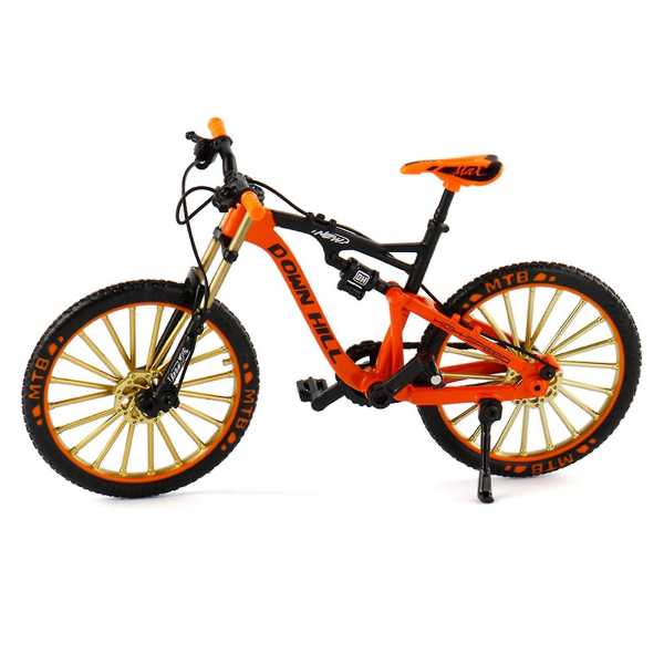 Cykelmodell 1:10 Skallig form legering Downhill Mountainbikeleksak Födelsedagspresent Orange