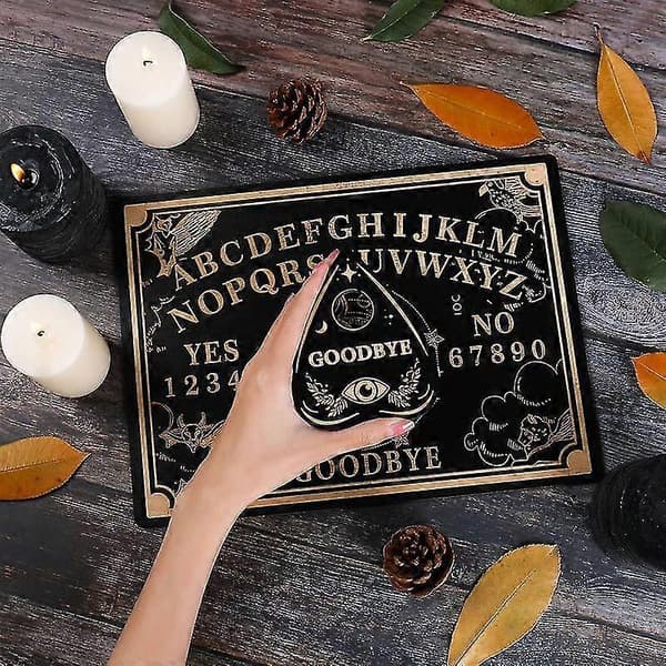 12\" Ouija Board Trä Tre Divination Pendel Board Graverad Magisk Board Häxa Sol Pendel Board Set Wiccan Altartillbehör B