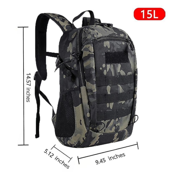 Utomhus Taktisk Ryggsäck Militär Ryggsäckar Herr 15l 20l Vattentät Sport Reseryggsäckar Camping Mochila Fiske Jaktväskor black scorpio 15L