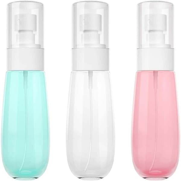 Liten sprayflaska 60 ml, 3-pack mini fina dimsprayflaskor för resor