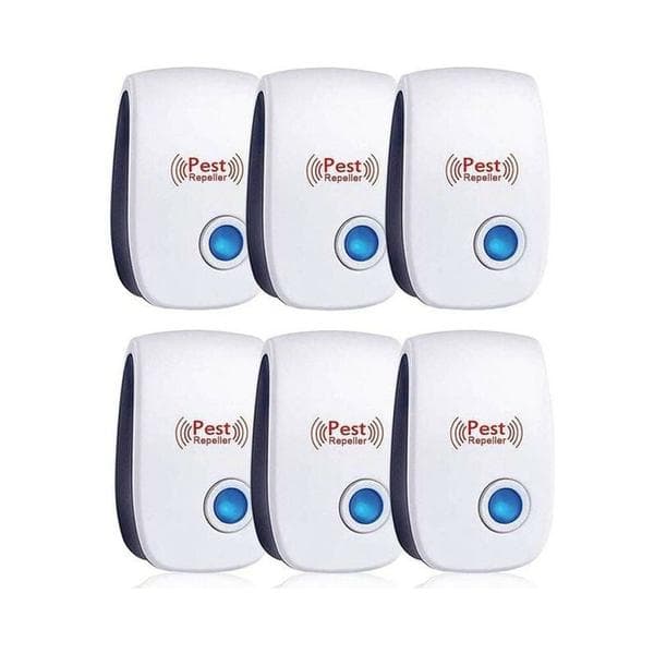 Ultrasonic Repeller, Ultrasonic Mouse Repeller 6-pack, Ultrasonic Repeller for Mice and Rats Effective Against Mice, Rats, Flies