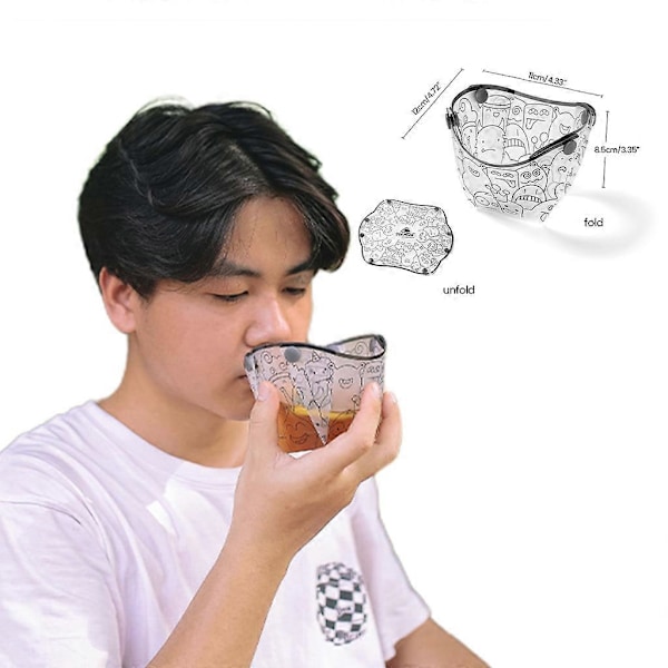 Camping Servis Lättvikt Hopfällbar Skål Tallrik Kopp Filter Utrymmesbesparande Folding coffee drip filter