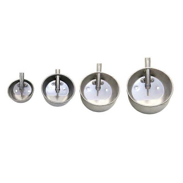 Svine drikkevandsskål drikkevandstank smågrise automatiske drikkefontæner svinefoderudstyr-21cm Silver