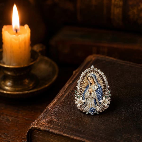 Sacred Heart Emaljestift - Konfirmasjon Smykkegave