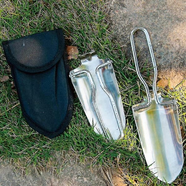 mini sammenleggbar spade rustfritt stål hagespade planting, omplanting, luking, hagegaver