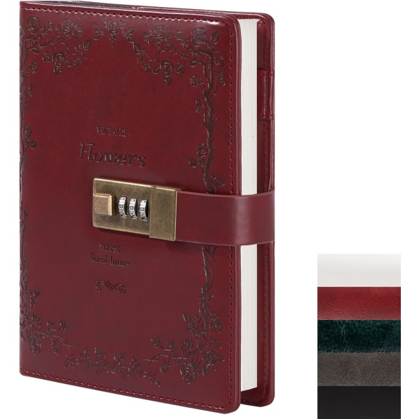 B6 Leather Journal -muistivihko yhdistelmälukolla Voyager Sailor kirjoituspäiväkirjaan henkilökohtaiset suunnittelijat lahjaksi, 7,87 x 5,51 tuumaa