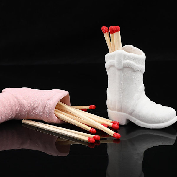 Cowboy Boot Match Holder - Fyrstikkholder Med Striker - Baderom Match Holder - Cowboy Boot Decor Cowgirl - Veldig søtt tillegg til interiør Pink
