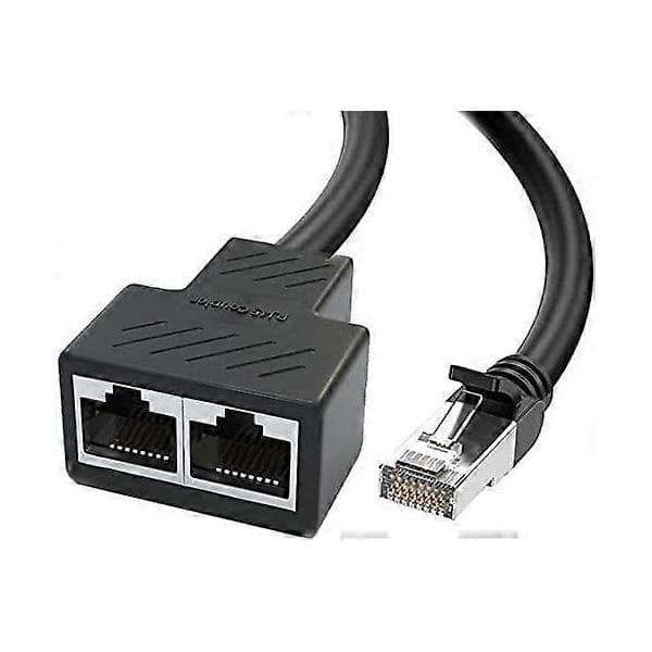 RJ45 Netværk Ethernet Adapter Splitter, Ethernet Splitter 1 Han til 2 Hun LAN Ethernet Splitter Adapter Egnet Super