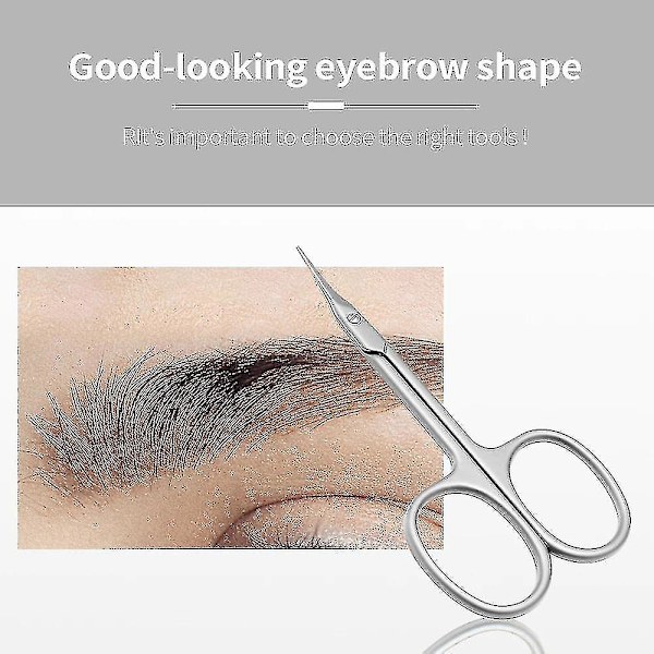 Ögonbrynssax Död hud i rostfritt stål Makeup Beauty Cutters Tool|nagelbandssax (silver)