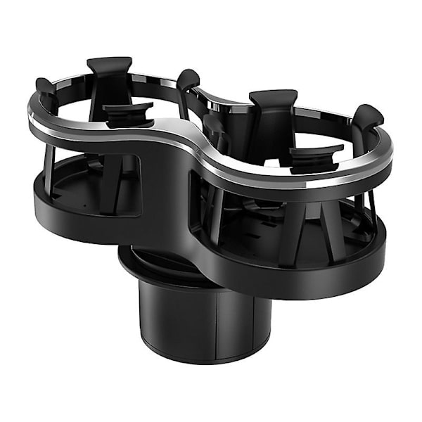 Bil Drikkeholder Dobbelt Hul Drikkeholder Bil Drikkeflaske Kopholder Vandflaske Mount Stand Kaffe Drikke Biltilbehør|drikkeholdere| Black