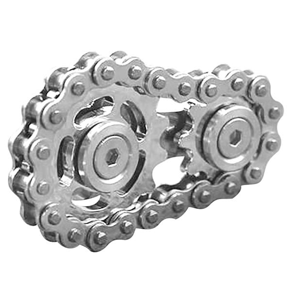 Sormenpäällinen gyroskooppipyörä Sprocket Vauhtipyörä Sormenpäälelu Silver