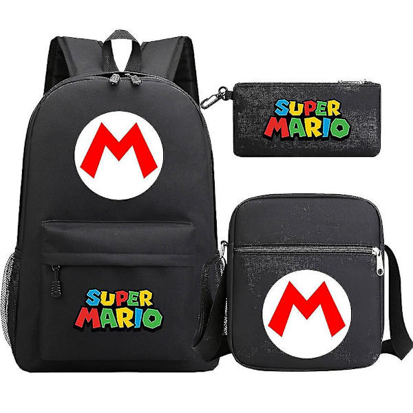 Super Mario Ryggsäck För Tonåringar Flickor Pojkar | Kawaii vattentät canvas skolväskor | 3 st Laptop Mochilas ryggsäckar 1