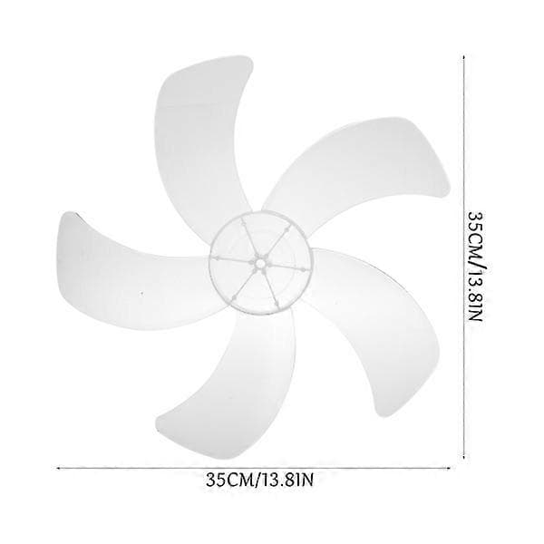 Ventilatorblade 14,54 tommer Gulvventilatorblade Universelle 5-bladede Elektriske Ventilatorblade 37X37cm Vit