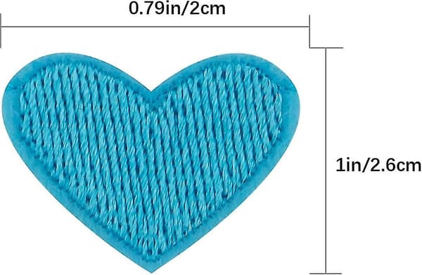 20 stk. Mini Heady Low Patch-mærker Farverigt hjerte til pynt og reparation af tøj