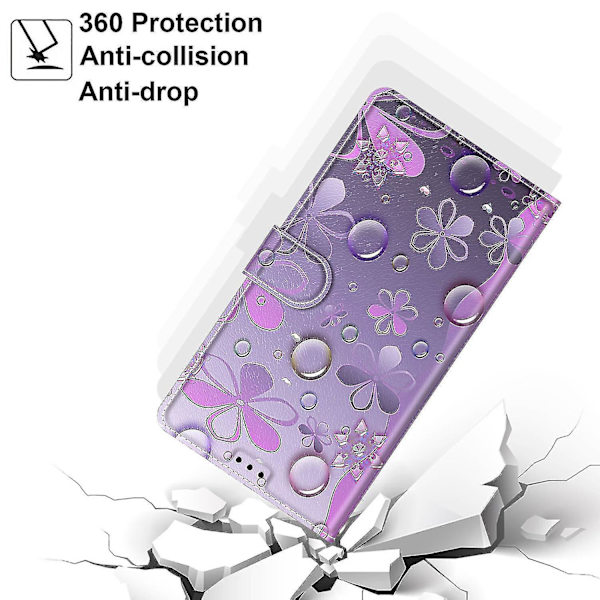 Yhteensopiva Xiaomi Redmi Note 10 Pro Purple Petals case kanssa