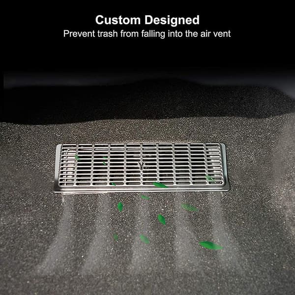 Luftventilationsdæksel, luftstrømsventilgitter til 2021 2022 Model Y bageste luftkonditioneringsudløb - 2 pakke sort