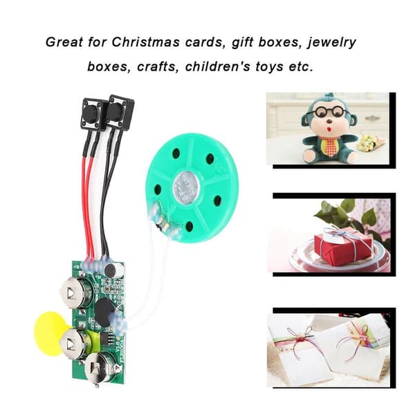 DIY Julkort med röstinspelningschip (Single Play)